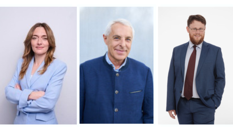 Die drei Spitzenkandidaten Diem, Riederle, Weigle 