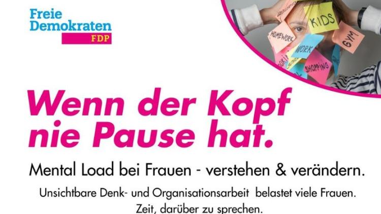 Überschrift des Flyers: Wen der Kopf nie Pause hat 